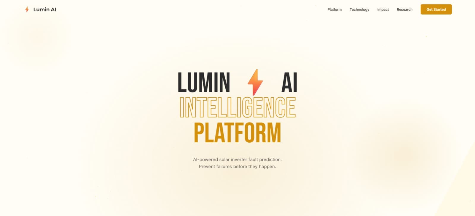 Lumin.AI — AI / Predictive Maintenance project preview